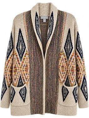 Lovesick by Torrid Aztec Tribal Open Front Cardigan Sweater 2X Size 2 Boho Cozy
